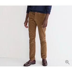 J. Crew Mens Flex Corduroy Slim Fit Pants - Oak Brown, Size 36/28